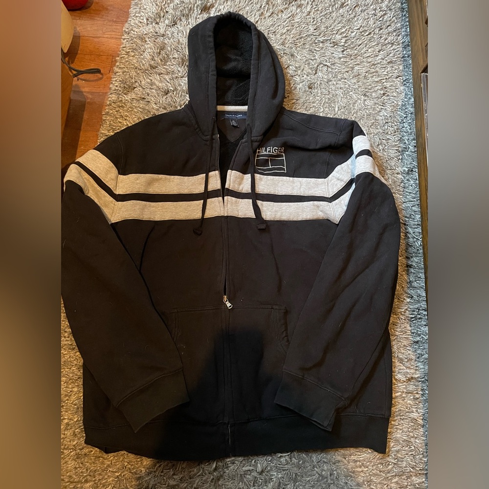 Tommy Hilfiger Fur Lined Zip Up Sweatshirt Size XXL